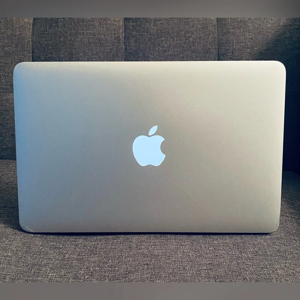 Apple MacBook Air with Charger & Cherry Blossom Wood Case & keyboard cover